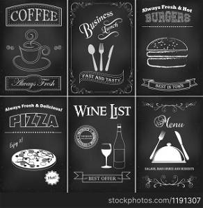 Vintage collection of food and restaurants posters.
