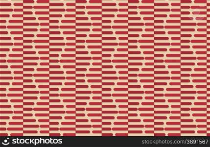 Vintage colored simple seamless pattern. Background with paper fold and 3d realistic shadow.Retro fold red striped hexagons.