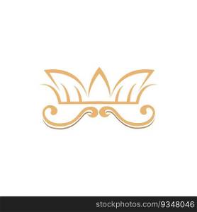 Vintage Crown Logo Royal King Queen abstrak Logo desain vektor Template. Simbol geometris Logotype ikon konsep