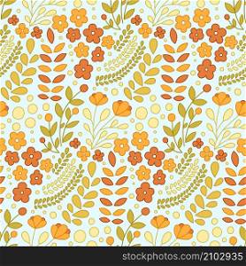 Vintage daisy floral vector seamless pattern design. Awesome for spring summer vintage fabric, textile, wallpaper, scrap booking, gift wrap, invitation, and clothing.