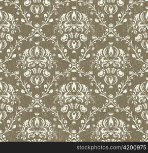 vintage damask background vector illustration