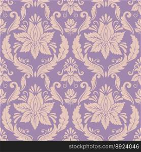Vintage damask seamless pattern vector image