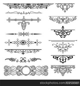 Vintage decorative design element set