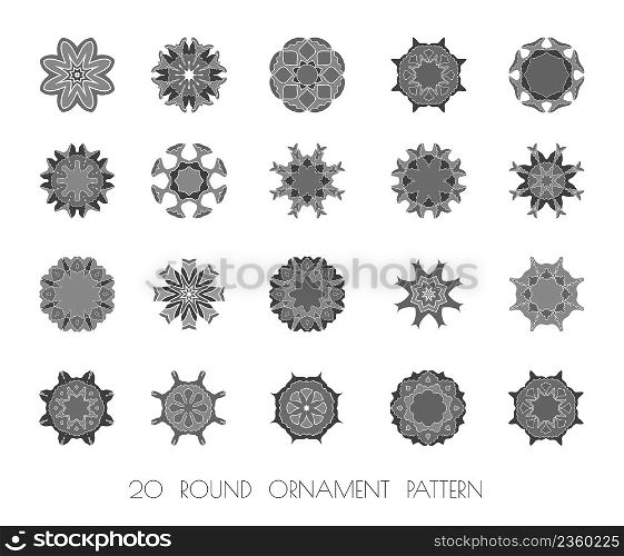 Vintage decorative elements.Circular pattern of traditional motifs and ancient oriental ornaments. Hand drawn background.. Mandala. Round ornament.