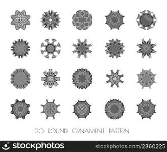 Vintage decorative elements.Circular pattern of traditional motifs and ancient oriental ornaments. Hand drawn background.. Mandala. Round ornament.