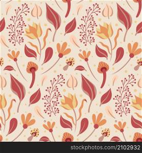 Vintage decorative floral vector seamless pattern design. Awesome for spring summer vintage fabric, textile, wallpaper, scrap booking, gift wrap, invitation, and clothing.