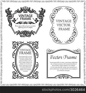 Vintage decorative frames set
