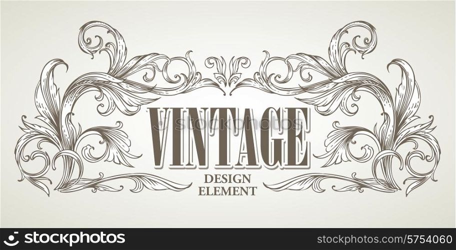 Vintage design elements. Retro card. Vector illustration EPS 10. Vintage design elements. Retro card. Vector illustration