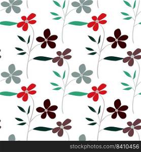 Vintage doodle flower seamless pattern. Retro abstract floral wallpaper. Hand drawn plants endless background. Simple design for fabric, textile print, wrapping paper, cover. Vector illustration. Vintage doodle flower seamless pattern. Retro abstract floral wallpaper. Hand drawn plants endless background.