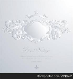 ""Vintage elegant greeting card &amp; Wedding invitation template. Vector. Editable.""