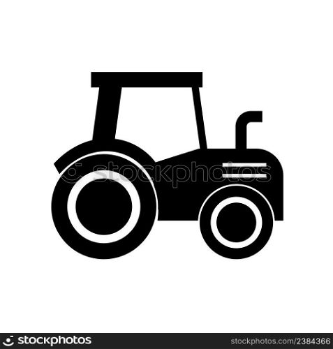 Vintage flat button with black tractor icon. Logo symbol. Vector illustration. stock image. EPS 10. . Vintage flat button with black tractor icon. Logo symbol. Vector illustration. stock image. 