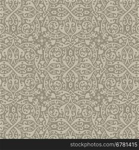 Vintage Floral arabic seamless pattern. Arabian Retro background abstract. High detail Vector.