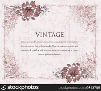 Vintage floral background Royalty Free Vector Image
