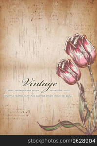 Vintage floral background Royalty Free Vector Image