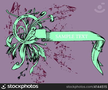 vintage floral background vector illustration