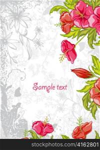 vintage floral background vector illustration