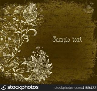 vintage floral background vector illustration