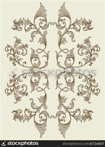 vintage floral element for seamless texture