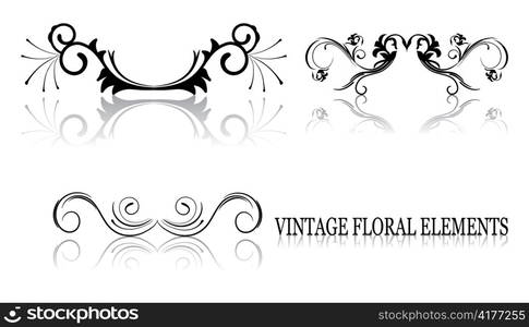 vintage floral elements