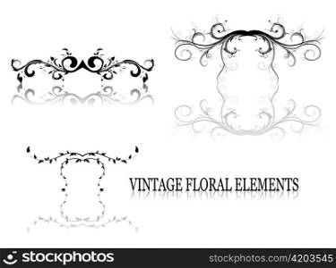 vintage floral elements