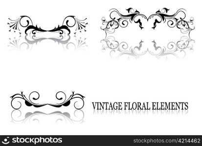 vintage floral elements