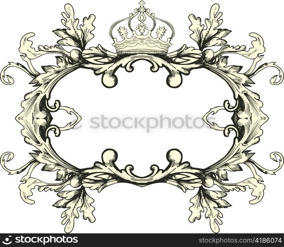 vintage floral frame