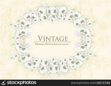 Vintage floral frame Royalty Free Vector Image