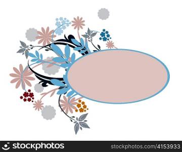 vintage floral frame vector illustration