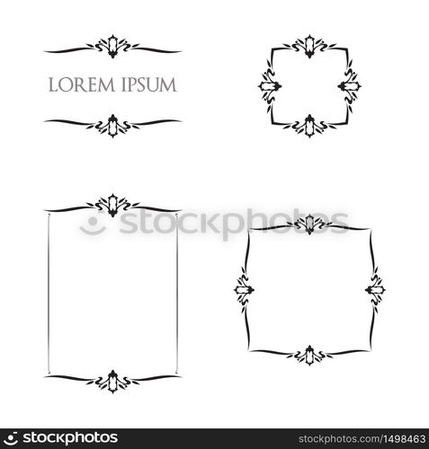 Vintage Floral Frames Borders Ornament Decorative Elements