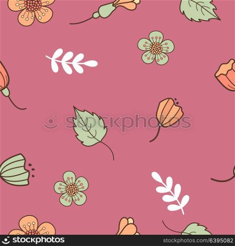 Vintage floral seamless pattern. Hand drawn. Vector illustration. Delicate spring flowers. Suitable for decoration of wedding invitations, greetings, birthday, Valentine&rsquo;s Day, mother&rsquo;s day, print on textile.