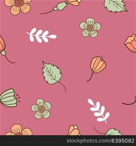Vintage floral seamless pattern. Hand drawn. Vector illustration. Delicate spring flowers. Suitable for decoration of wedding invitations, greetings, birthday, Valentine&rsquo;s Day, mother&rsquo;s day, print on textile.