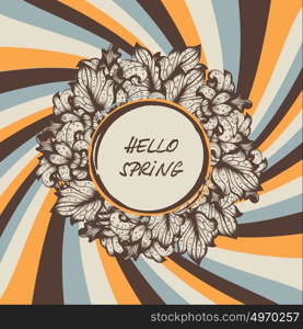 Vintage Floral Vector Spring Radiant Background