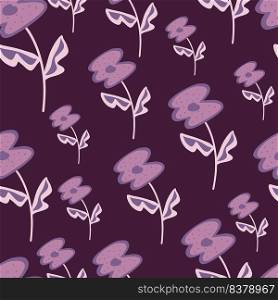 Vintage flower seamless pattern. Stylized elegant botanical background. Retro floral wallpaper. Simple style. Design for fabric, textile, wrapping, cover. Vector illustration. Vintage flower seamless pattern. Stylized elegant botanical illustration.