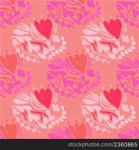Vintage flowers and leaves seamless pattern. Retro floral endless wallpaper. Cute backdrop. Design for fabric, textile print, surface, wrapping, cover, greeting card. Vector illustration. Vintage flowers and leaves seamless pattern.
