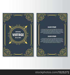 Vintage flyer background Design Template,Vector Illustration