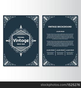 Vintage flyer background Design Template,Vector Illustration