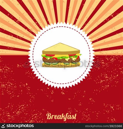 vintage food theme vector art graphic illustration