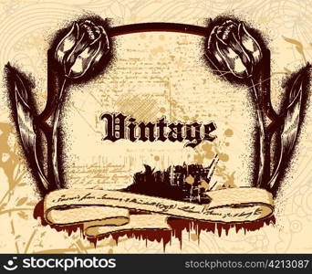 vintage frame vector illustration