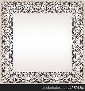 vintage frame with beautiful floral elements baroque style
