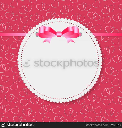 Vintage Frame with Bow Background. Vector Illustration. EPS10. Vintage Frame with Bow Background. Vector Illustration