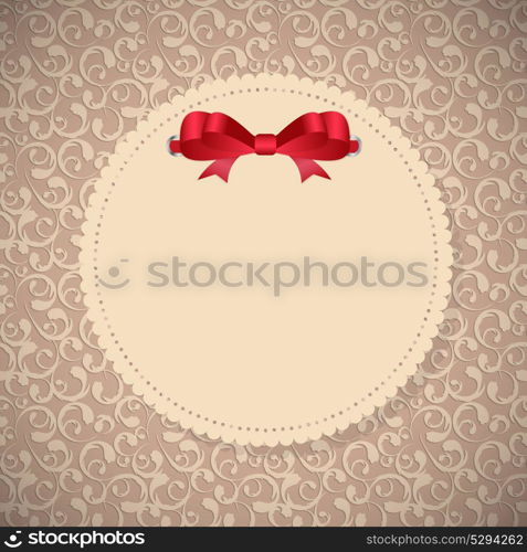 Vintage Frame with Bow Background. Vector Illustration. EPS10. Vintage Frame with Bow Background. Vector Illustration.