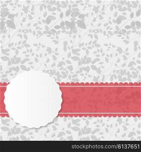 Vintage Frame with Pink Ribbon Vector Illustration EPS10. Vintage Frame with Pink Ribbon Vector Illustration