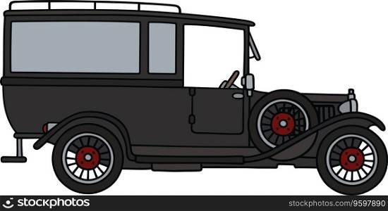 Vintage funeral car vector image