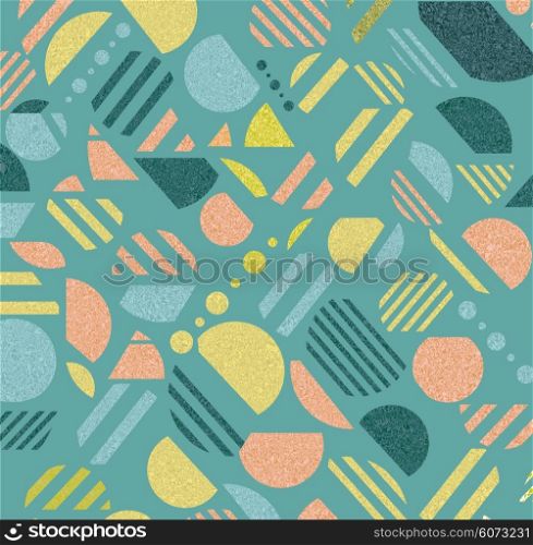 Vintage geometric pattern in retro 80s style, memphis. Can be use for paper, fabric and textile print.