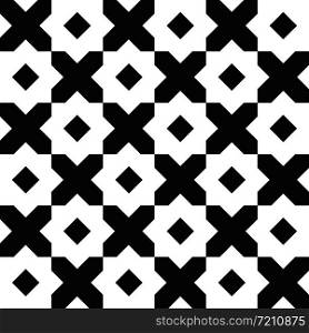 Vintage geometric seamless pattern. Retro black and white background template. Vector illustration.. Vintage geometric seamless pattern. Retro black and white background template. Vector illustration