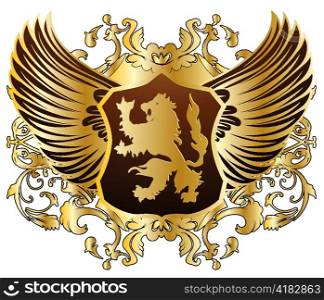 vintage gold emblem