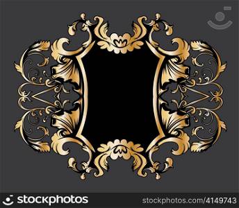 vintage gold floral frame