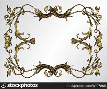 vintage gold floral frame