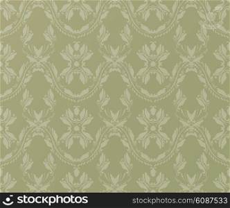 Vintage Green Pattern Witn Clipping Mask