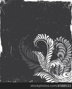 vintage grunge floral background vector illustration